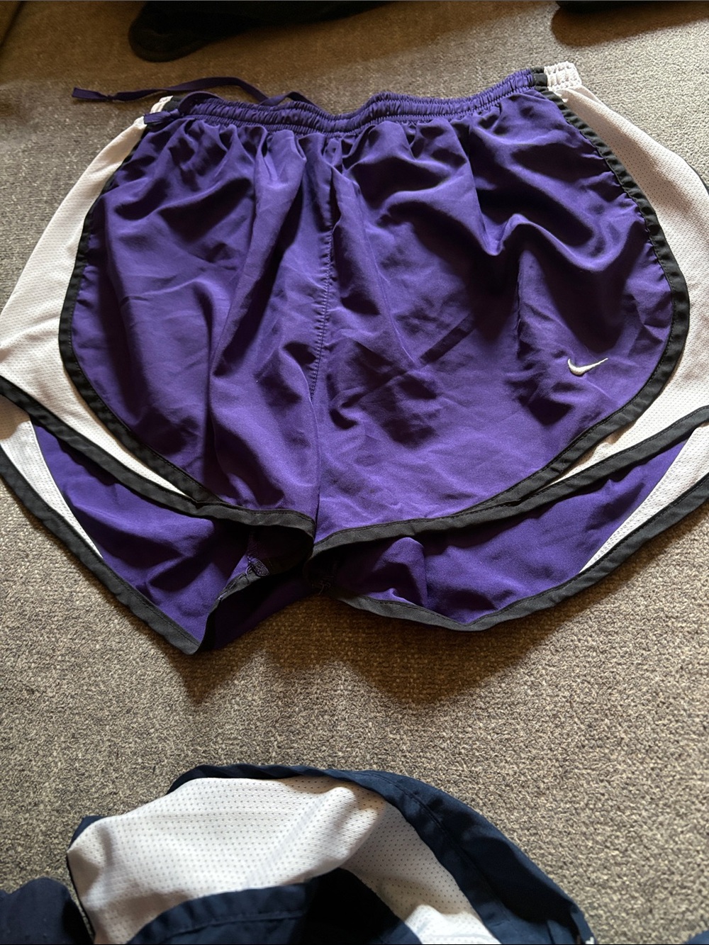 Nike Purple Women's Athletic Shorts with Black Trim